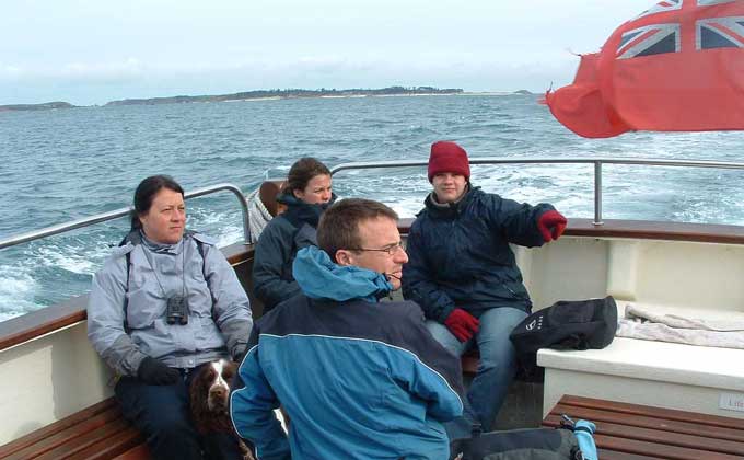 On the boat to St Agnes